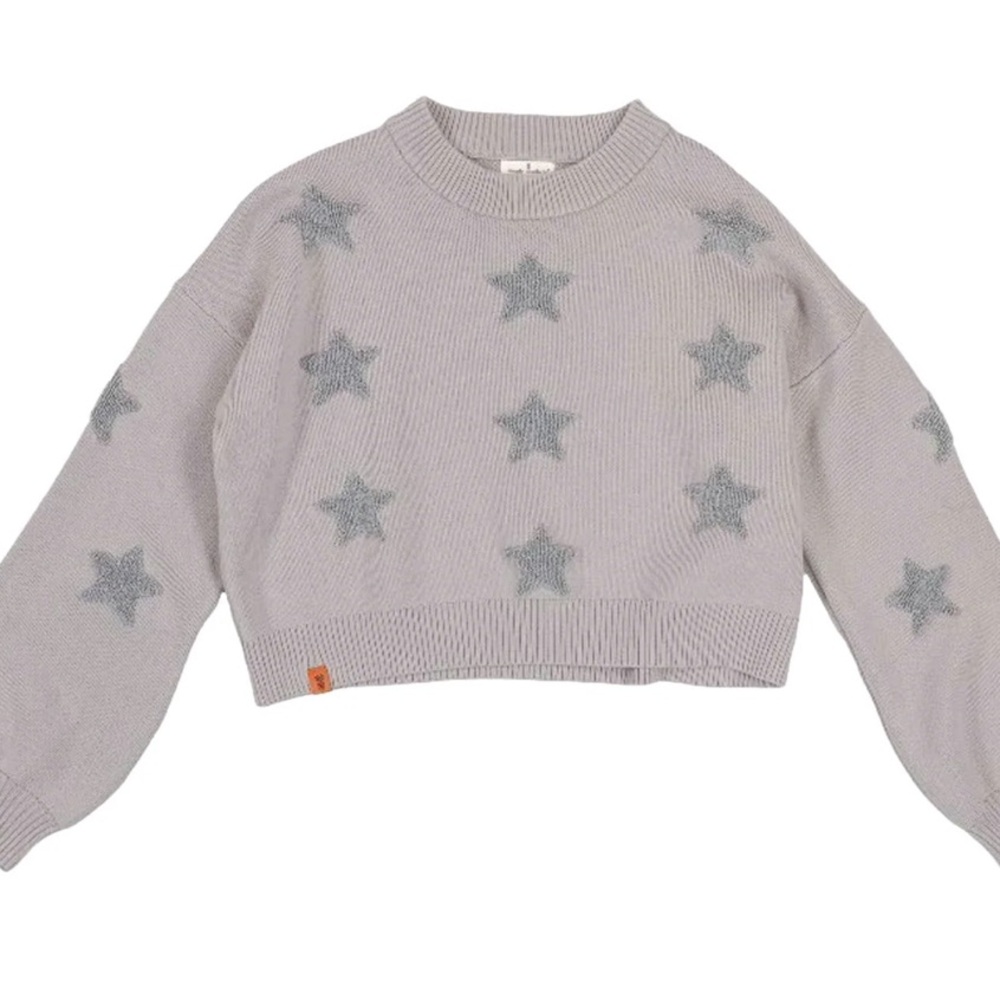 Simply Southern Gray Cropped Sweater - Picture 5 of 6